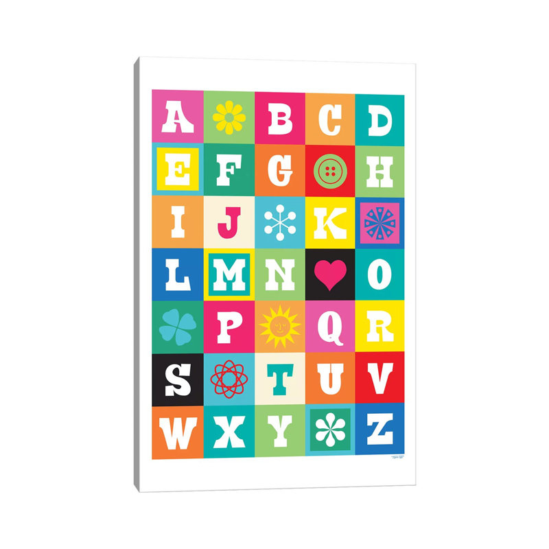 ABC by TomasDesign - Wrapped Canvas Print, 20.32 cm H x 30.48 cm W
