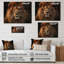Portrait de lion - impression sans cadre sur bois-1719826000