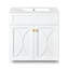 Meuble-lavabo 30 po avec lavabo en céramique, armoire de rangement autoportante moderne avec poignées dorées, portes à fermeture douce-1303597897