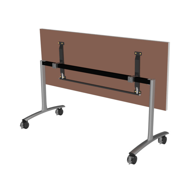 Table de formation Gard Ultra Flip avec roulettes, Grain de bois merisier rainier, H 29 po x l 72 po x P 30 po