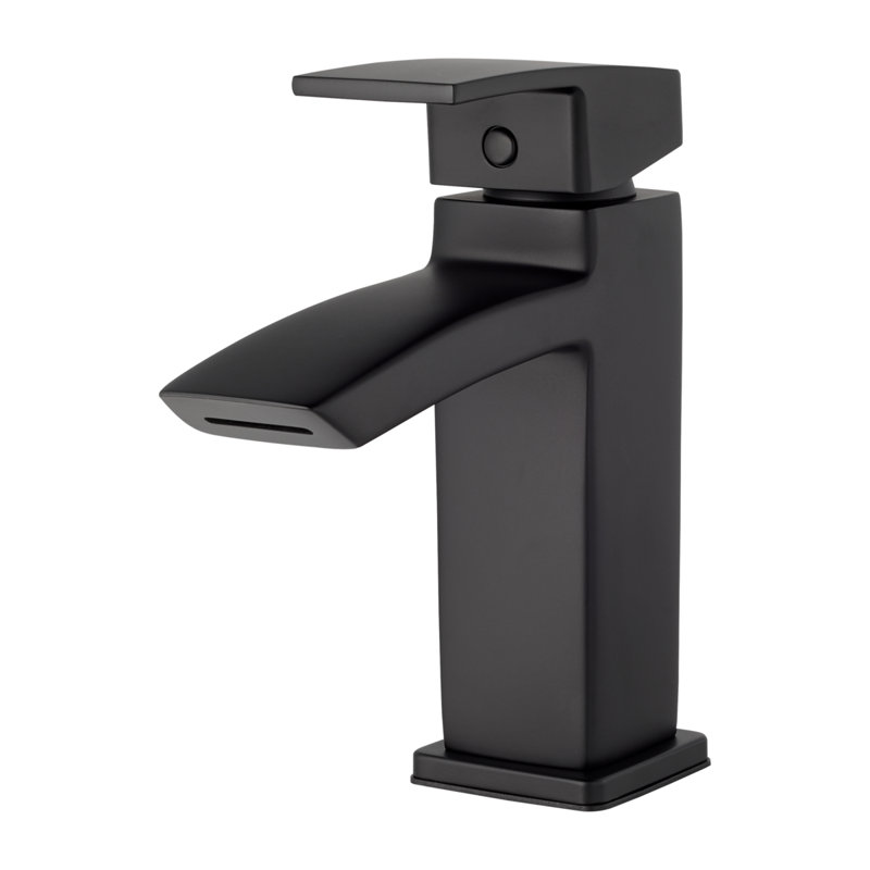 Bec de baignoire à fixation sur le comptoir à poignée simple Kenzo, Noir mat