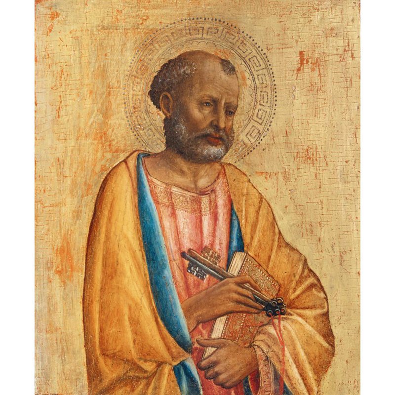 "Saint Peter" par Vincenzo Foppa - Art mural sur toile tendue avec châssis, H 40 po x l 28 po