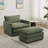 Redenius 42" Upholstered Corduroy Armchair with Ottoman-110476226