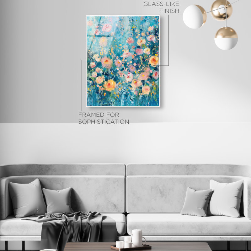 Undersea Petal II High-Gloss Frameless Acrylic Glass Wall Art Floral & Botanical Print by Oliver Gal, Ready to Hang, 16 x 20