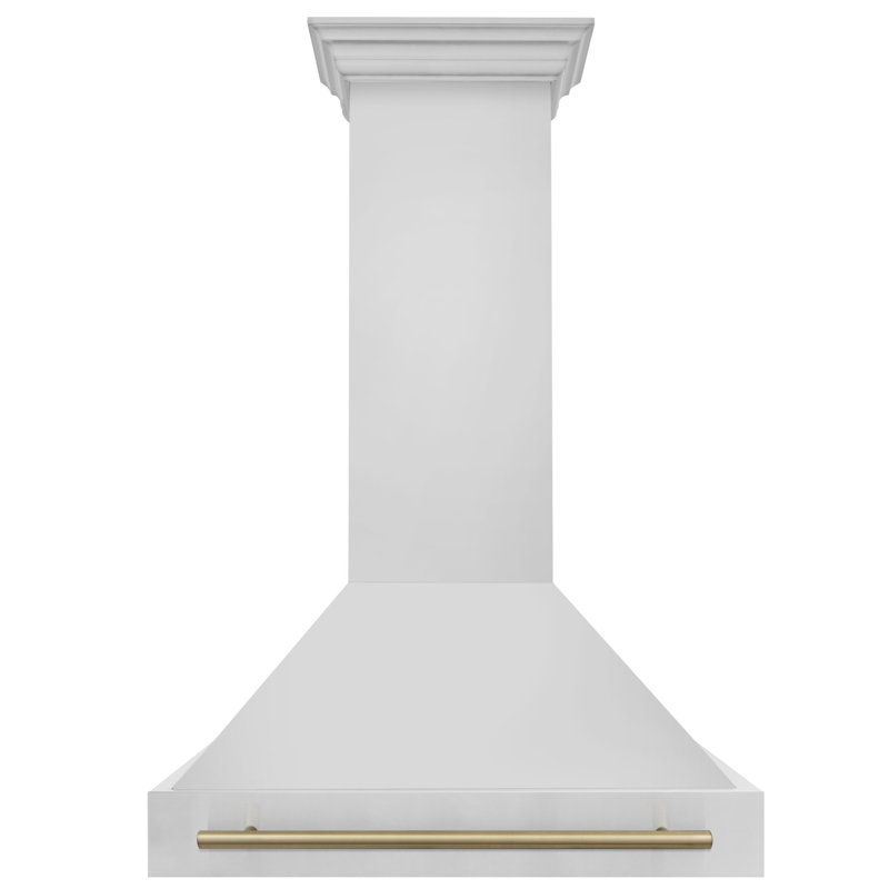 ZLINE Autograph Edition 36 in. Stainless Steel Range Hood with Stainless Steel Shell, Stainless Steel/Champagne Bronze
