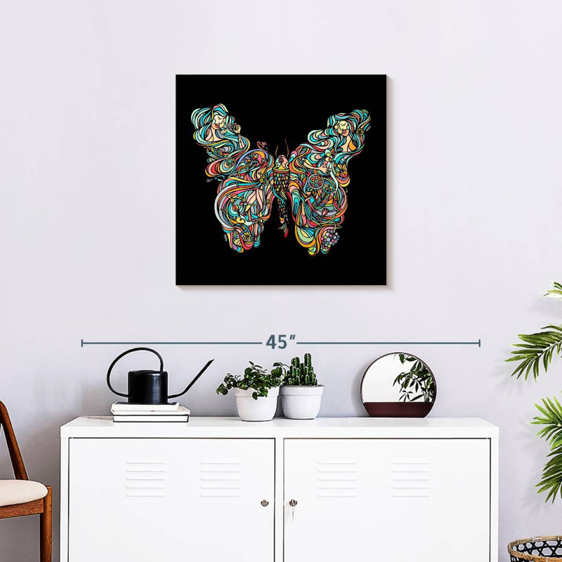 Papillon vibrant Brampt, H 24 po x l 24 po