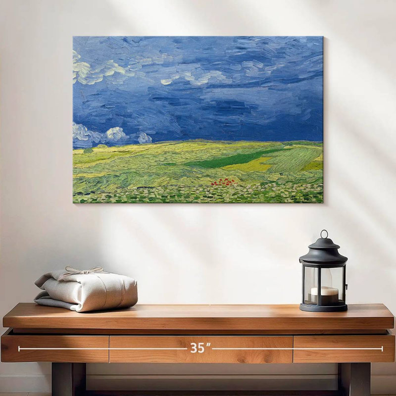 Wheatfields Under Thunderclouds, 16" H x 24" W