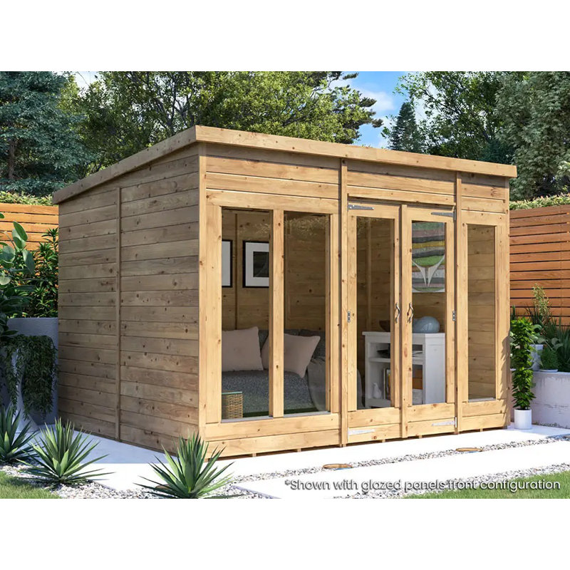 Dunster House Summerhouse 3 x 2.4m (10' x 8') Pent Roof,  Fully Pressure Treated
