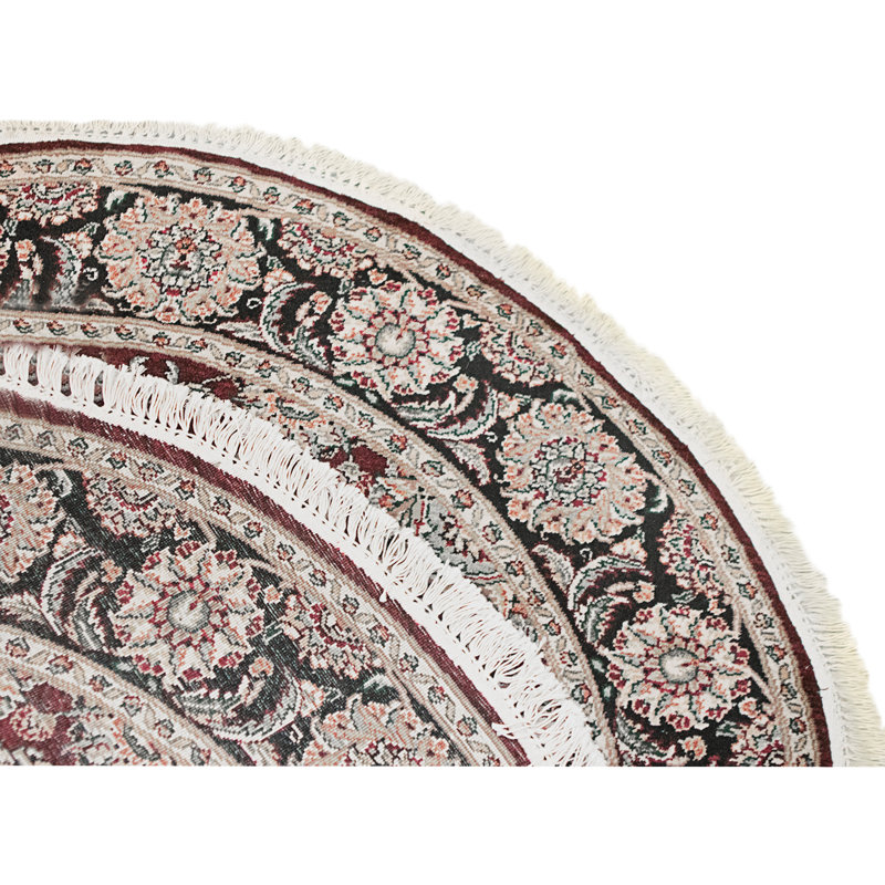 Tapis noir et vin de haute qualité noué à la main