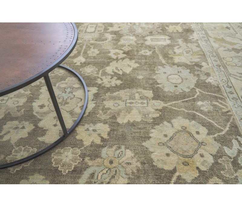 Antique Weave Oushak Wool Oriental Area Rug, Rectangle 14' x 18'