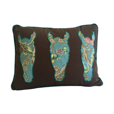 Jazz Three Horse Needlepoint Pillow