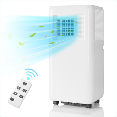 10,000 Btu Portable Air Conditioner – Cools Rooms Up To 450 Sq. Ft. | 3-in-1 Cooling, Dehumidifier & Fan Modes | 24h Timer + Remote Control + Sleep Mode