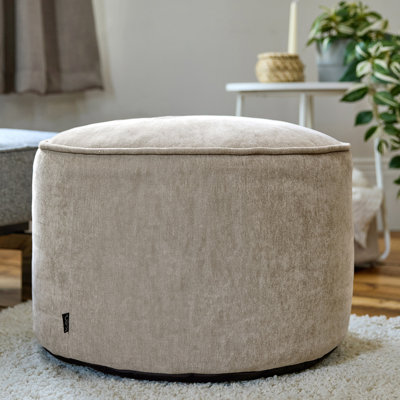 Chenille 21.6535cm Wide No Pattern Footstool Ottoman