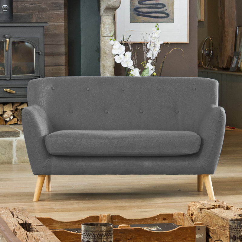 Trinity 2 Seater Loveseat, Dark Grey