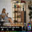 6-Shelf Erwin With LED Lights & 4 Fabric Drawers - L-Shaped Industrial Bookcase With USB Color-Changing Strips, Space-Saving Storage For Living Room, Bedroom & Office