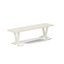 Ensemble de table 3 pièces - 1 table de salle à manger en bois et 2 banc de style Mid-Century - Fabrication stable et durable - Plateau en lin blanc et lin blanc -280442264-280442265-280442270