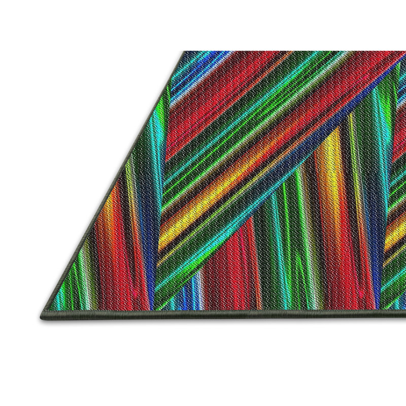 Geometric Indoor Rug, Rectangle 5' x 8'