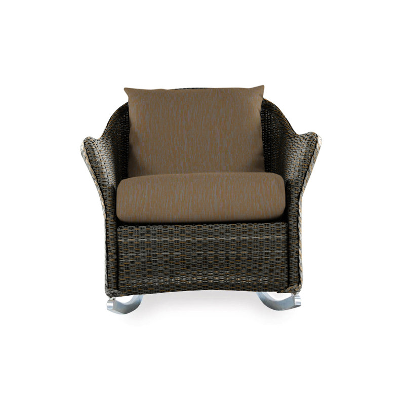 Weekend Retreat Outdoor Rocker Chair, Mink, Bamboo Bay Sky