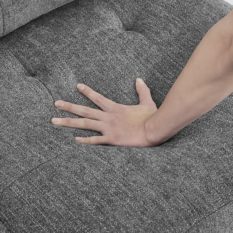 L Shape Modular Sectional Sofa,DIY Combination,Includes Three Single Chair And Three Corner, Gray Chenille