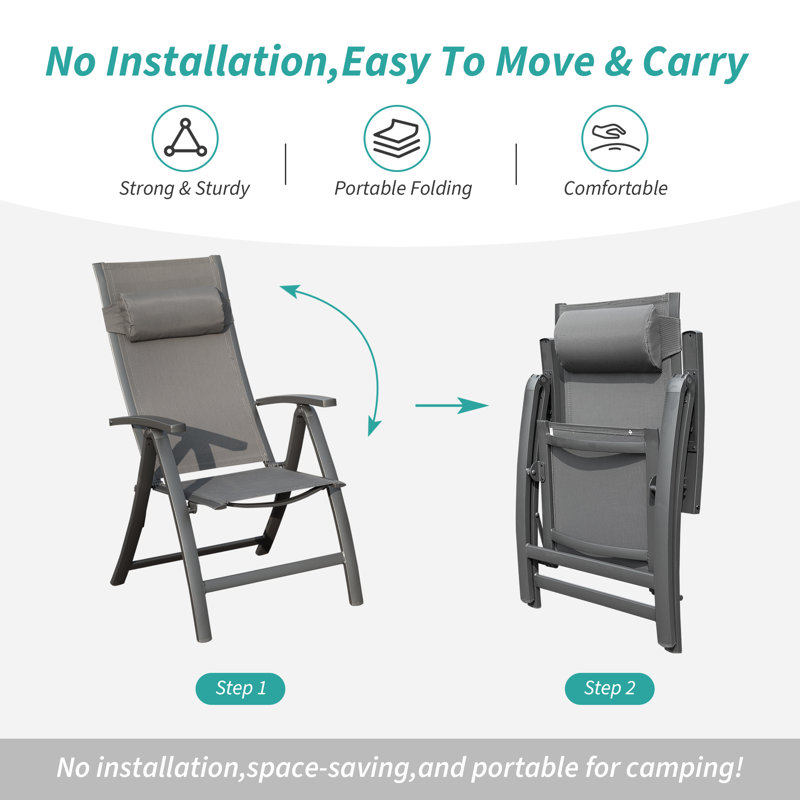 Foldable Patio Dining Armchair