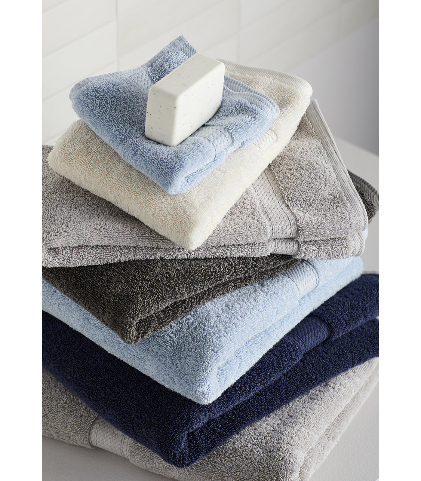 Rane Plush Cotton 6-piece Towel Set, Midnight Navy