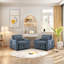 Fauteuil-lit 3 en 1 avec massage et chauffage, fauteuil convertible en lit avec dossier réglable, poches de rangement cachées, porte-gobelets, fauteuil-lit escamotable