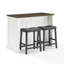 Catelaya Wood Kitchen Island Set