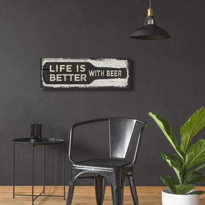  «Beer Sign I» par Erin Clark, art mural en verre acrylique, 48 po x 16 po