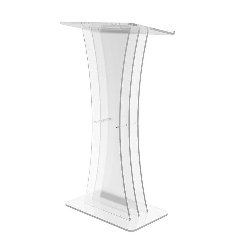 Lutrin ou pupitre en acrylique transparent Podium, assemblage facile requis