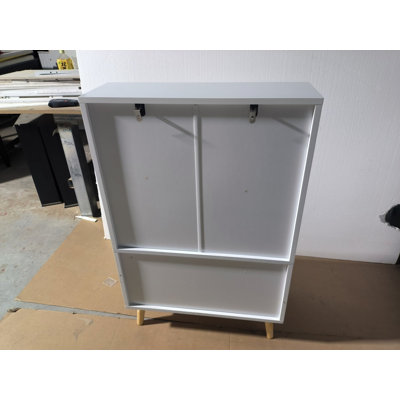 Bibliothèque pour salon, armoire de rangement pour jouets avec portes et étagère ouverte, bibliothèque en bois pour salle de jeux, chambre d'enfant, chambre à coucher