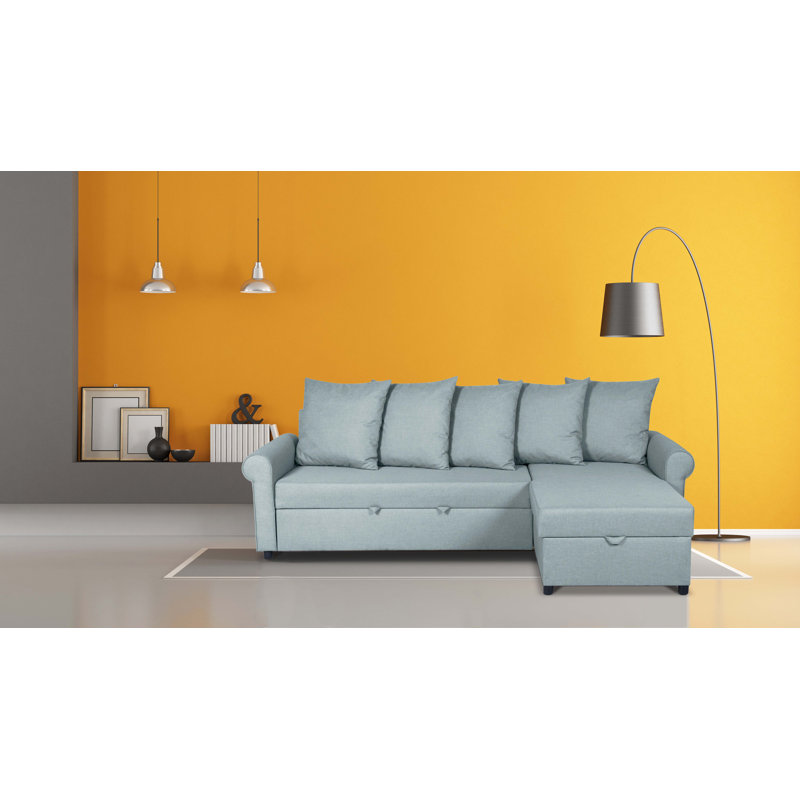 Clearbrook 4 Seater Sofa Bed, Turquoise, Right Hand Facing