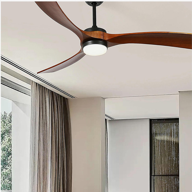 52-inch 3-piece solid wood blade pendant light, 52.16" Wide