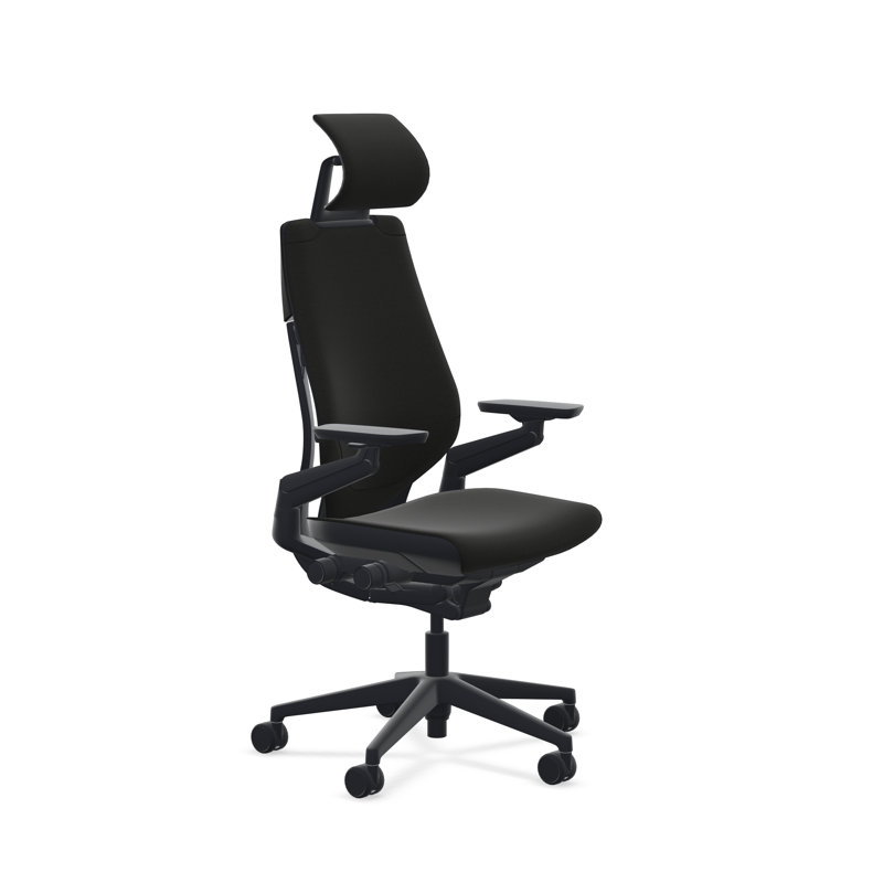 Steelcase Gesture With Headrest, Gray, Carpet Floors