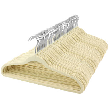 Tan Velvet Non-Slip Suit Hangers (50-Pack)