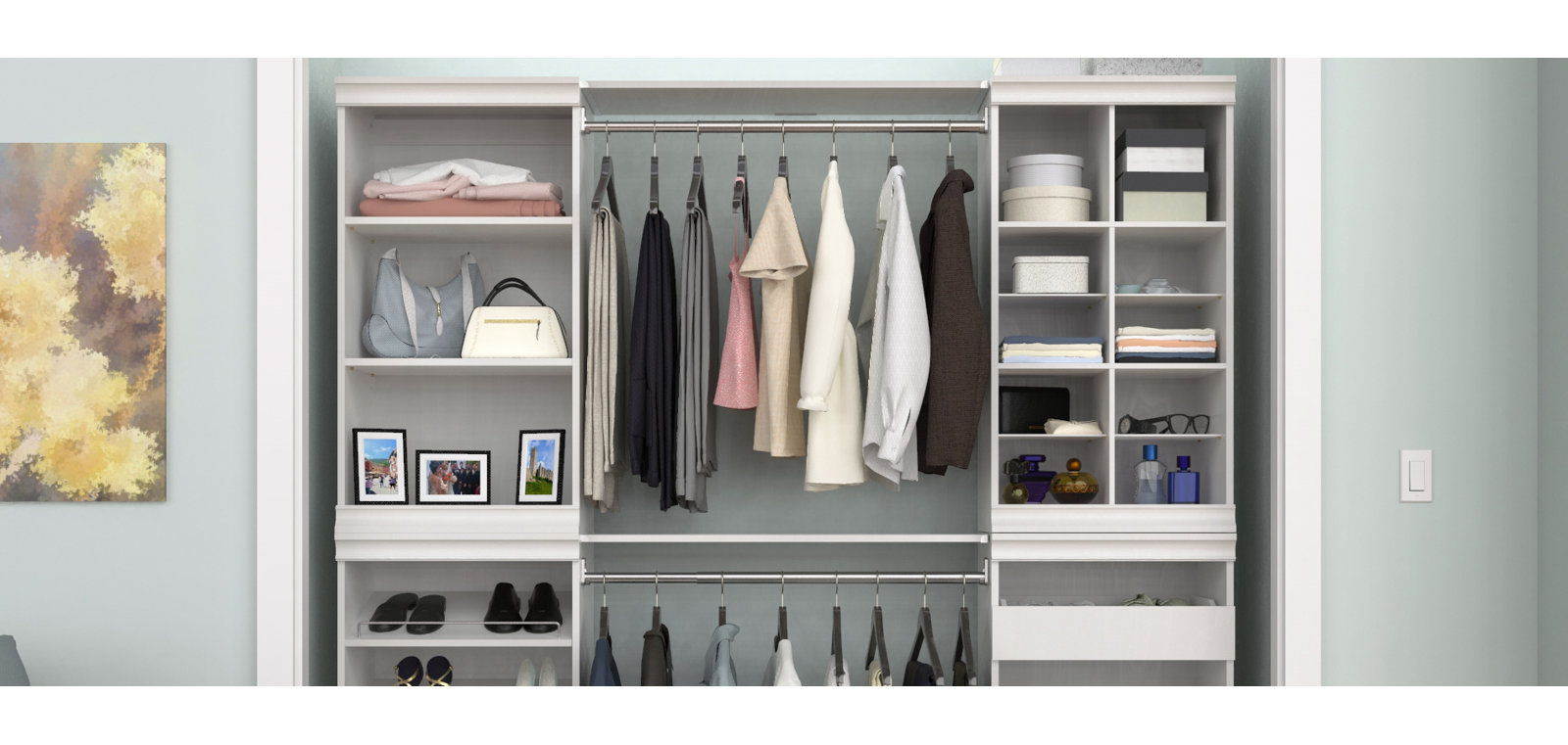 Modular Storage Closet System, White
