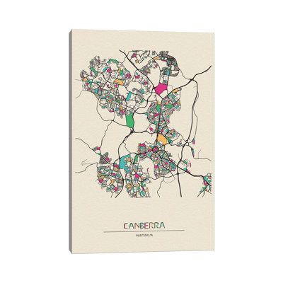 " Canberra, Australia Map " by Ayse Deniz Akerman