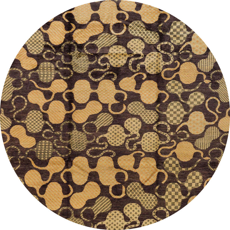 Abstract Indoor Rug, Round 6'