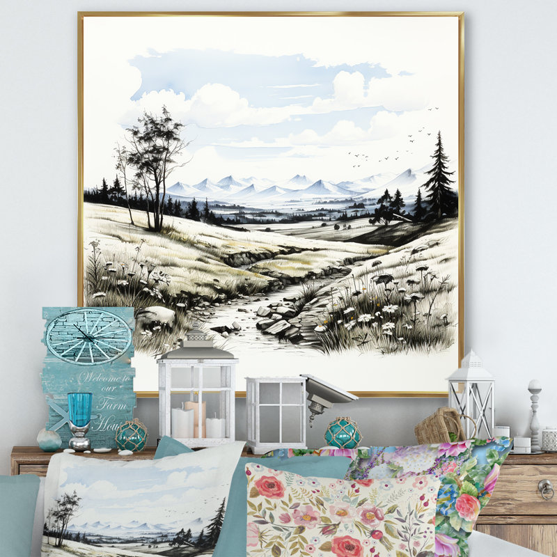 Faune sauvage, fleurs d'hiver II, Cadre flottant doré, 16" H x 16" W