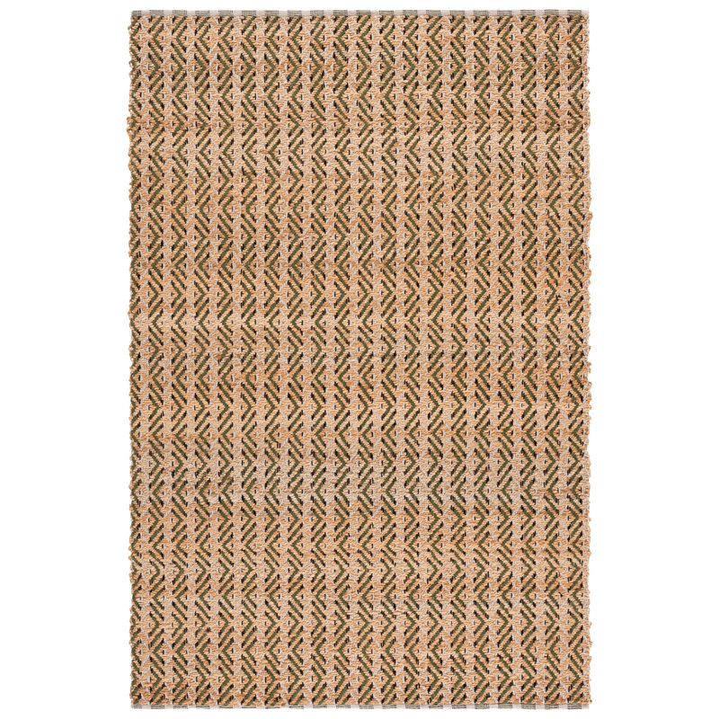 Natural Fiber 661 Flatweave 80% Jute; 20% Cotton Geometric Rug, Rectangle 5' x 8'