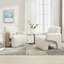 Fauteuil d'appoint moderne rembourré en sherpa doux-761292991
