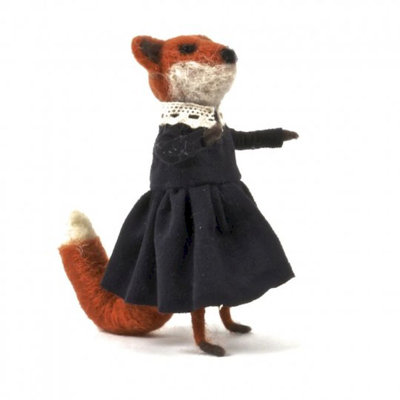 Figurine de renard en feutre