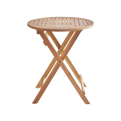 Bolaji Round Acacia Folding Outdoor Bistro Table , 60cm cm W 60cm cm D