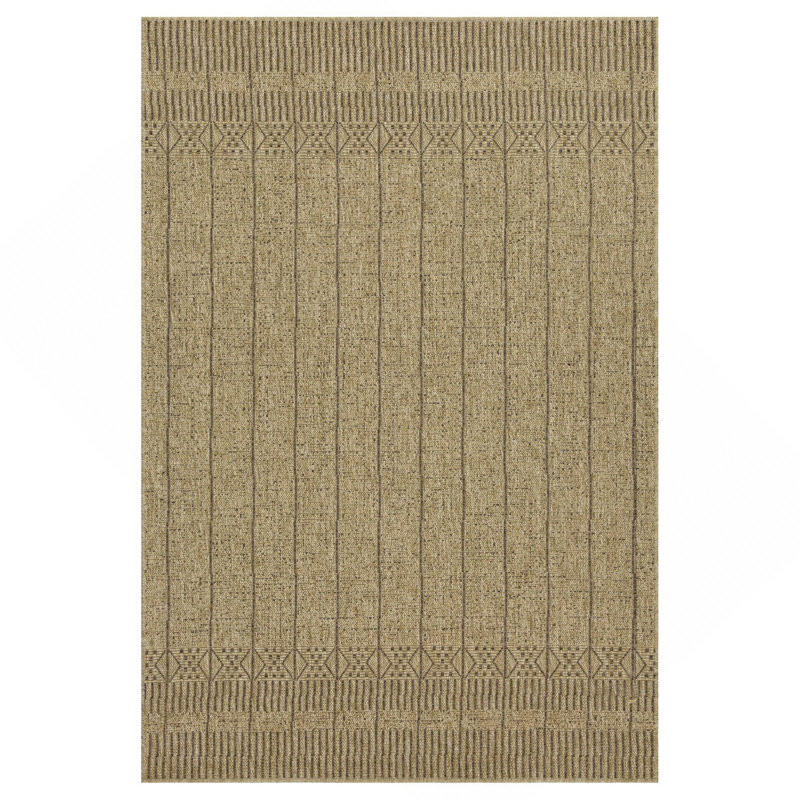 Jute 3 po X 7 pi 3 po Tapis intérieur / extérieur, Rectangle 5 pi 3 po x 7 pi 3 po