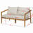 48.4" Outdoor Acacia Wood Loveseat