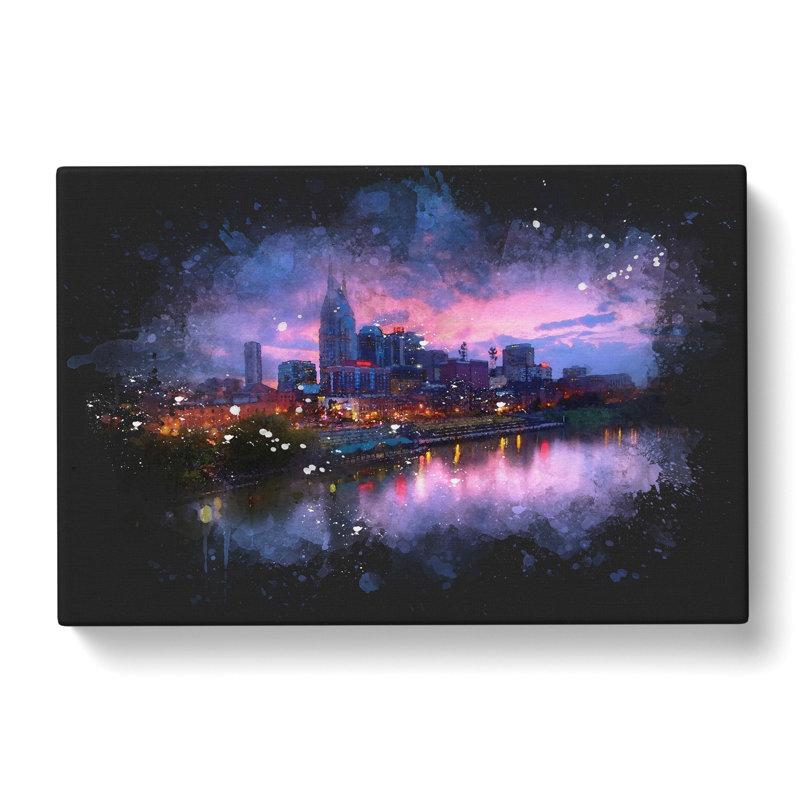 Nashville Tennessee Skyline - Wrapped Canvas Print, 40cm H x 60cm W x 3cm D