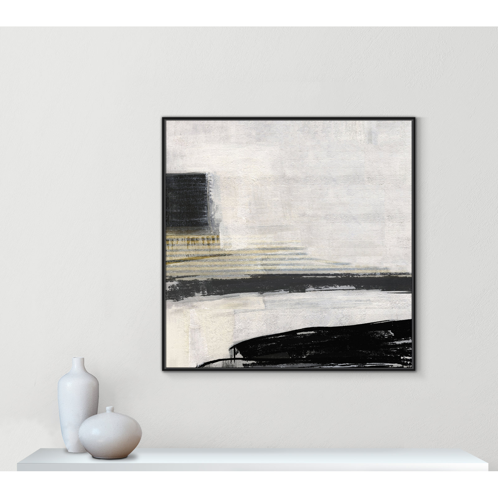 La Bande I Print by Sally Swatland, Black, 46.5" H x 46.5" W
