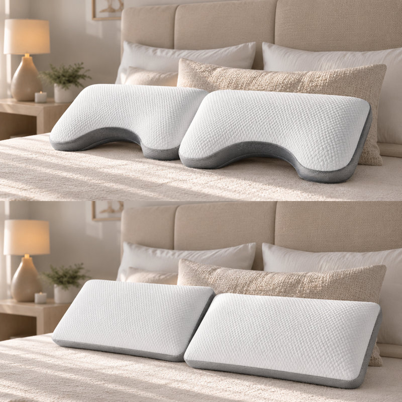 Oreiller de soutien en mousse viscoélastique gélifiée, 16 po x 28 po, Side Sleeper, Refroidissement de base