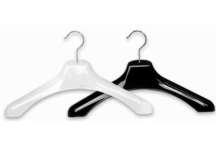 18 Black Plastic Concave Suit Hanger with Wide Shoulders (with