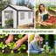 Serre pour jardin extérieur 10 pi x 7 pi, maison chaleureuse avec housse de protection contre les intempéries, 4 fenêtres et 2 portes à fermeture à glissière, jardin blanc 7 pi, portes et fenêtres