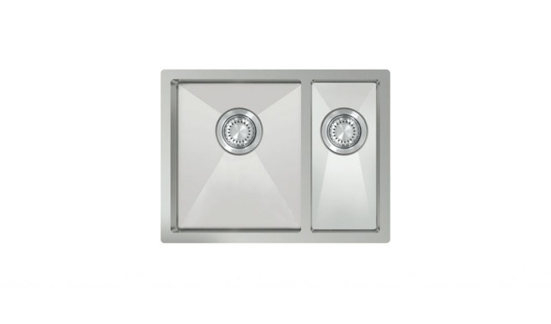 Ukinox 435 mm W Double Bowl Stainless Steel Undermount and Drop-In Kitchen Sink